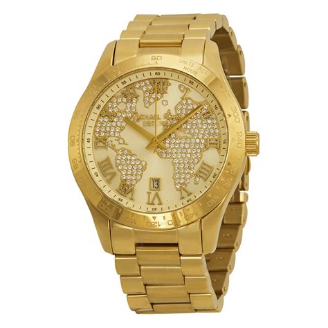 michael kors map watch womens